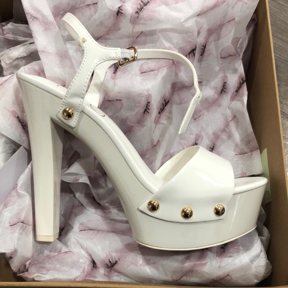 Jessica Simpson Calenta Platform patent White New - Picture 1 of 4